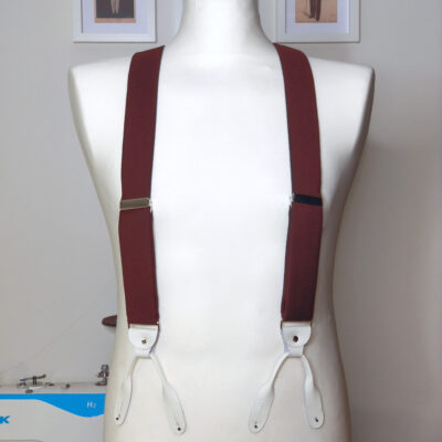 Szelki flanelowe bordowe HB Atelier