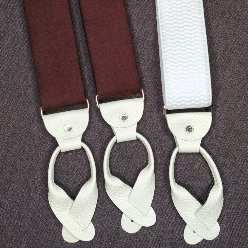Szelki flanelowe bordowe HB Atelier Szelki flanelowe bordowe HB Atelier